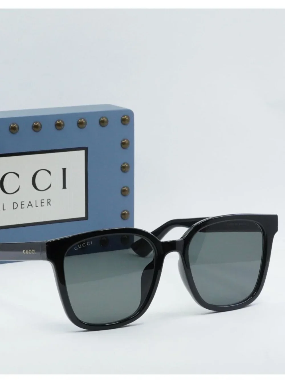 Gucci GG1346SK 001 Square Sunglasses - Black / Smoke